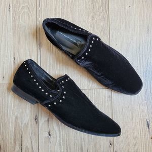 STEVEN By Steve Madden Archie Studded Velvet Loafers